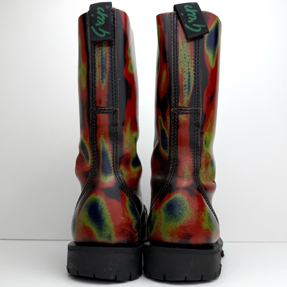 Vintage Getta Grip Dr. Martens MIE Thermal Rainbow Hot Spot Acid Boots UK 5 - Picture 8 of 16